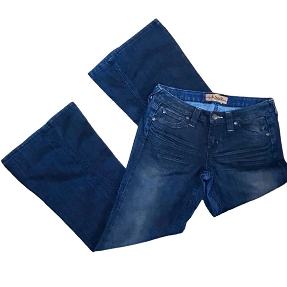 hippie Denim - Hippie 70s Bell Bottom Flare Jeans Size 28 Bohemian Wide Leg Denim‎
